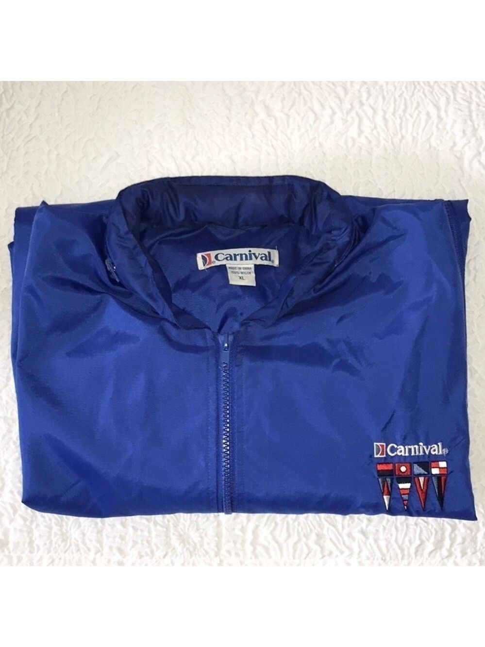 Carnival Cruise Line Vintage Hooded Windbreaker Jacket